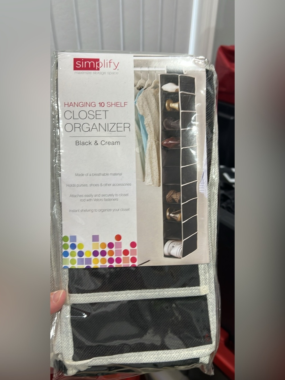 NIB new hanging 10 shelf closet organizer